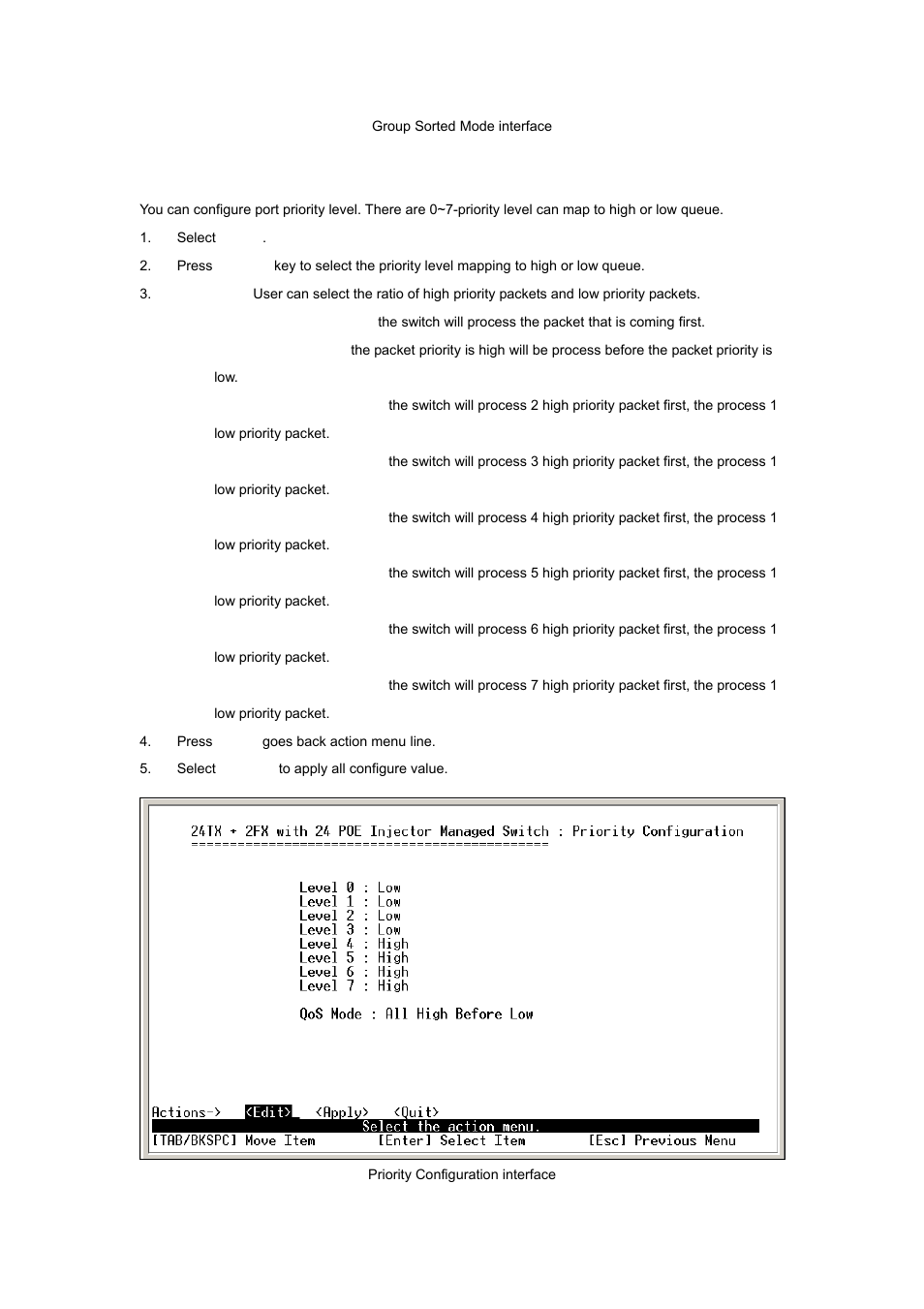 6 priority configuration | Planet Technology WGSW-2620P User Manual | Page 64 / 131