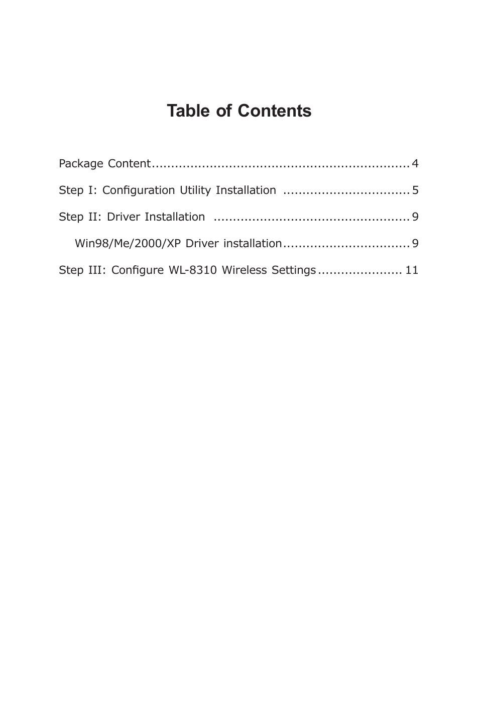 Planet Technology 802.11g Wireless PCI Card WL-8310 User Manual | Page 2 / 12