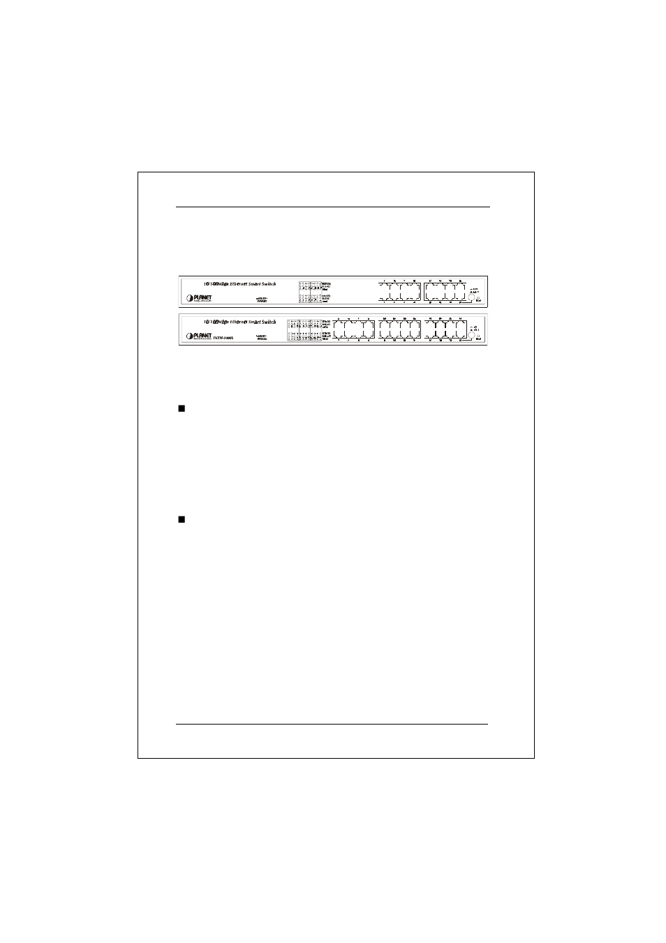 2 front panel | Planet Technology FNSW-2400S User Manual | Page 8 / 31