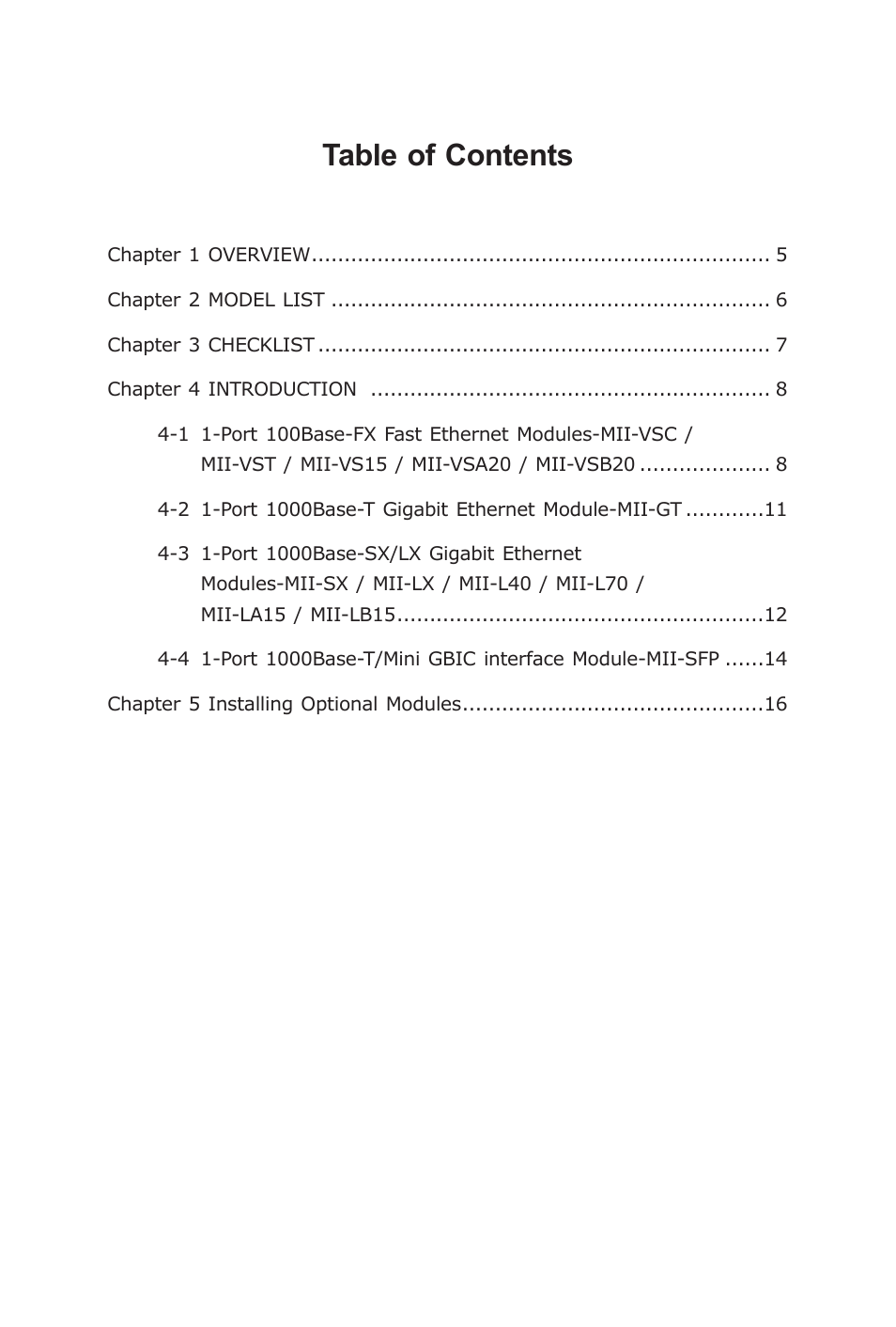 Planet Technology MII Series User Manual | Page 4 / 16