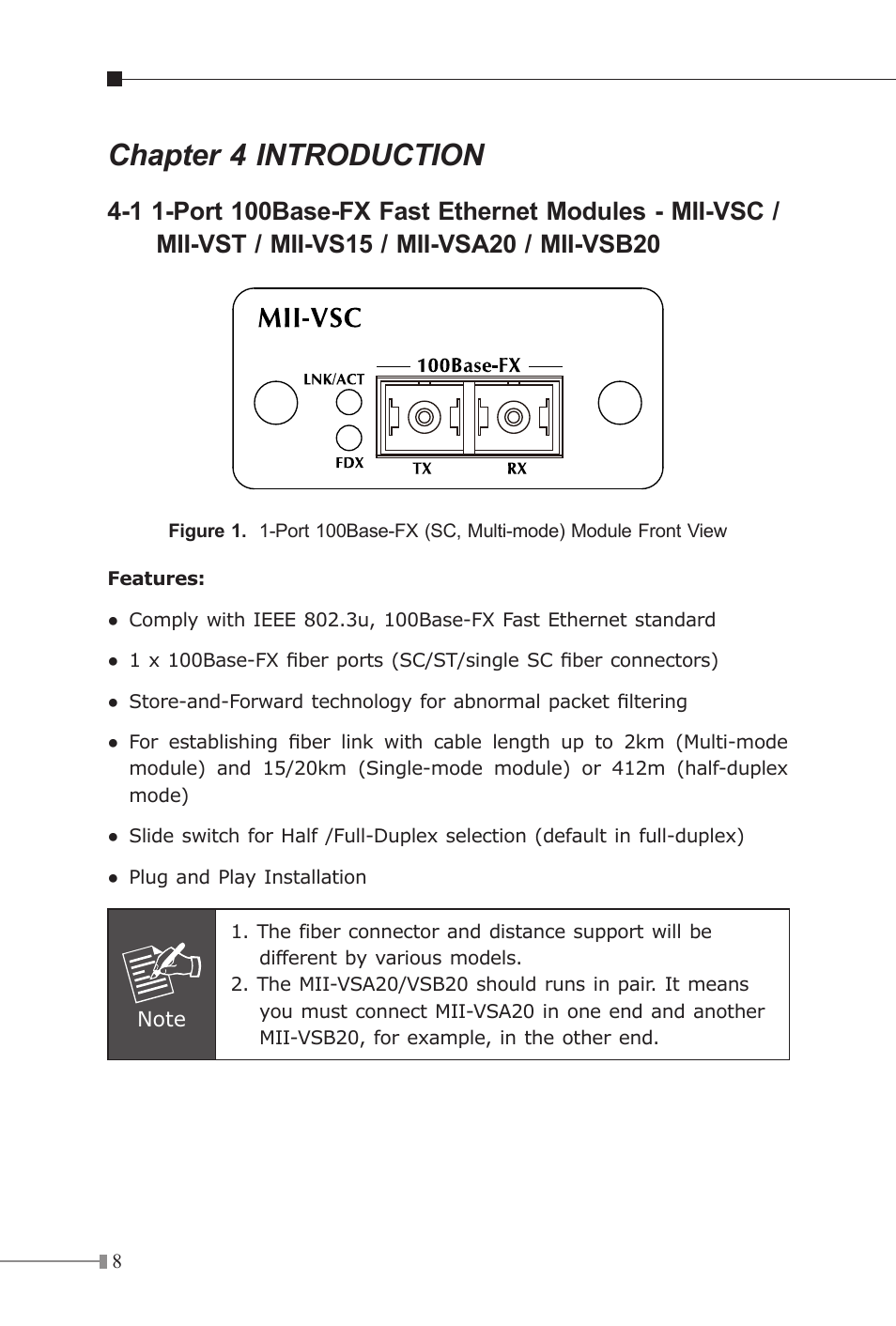 Chapter 4 introduction | Planet Technology MII Series User Manual | Page 8 / 16