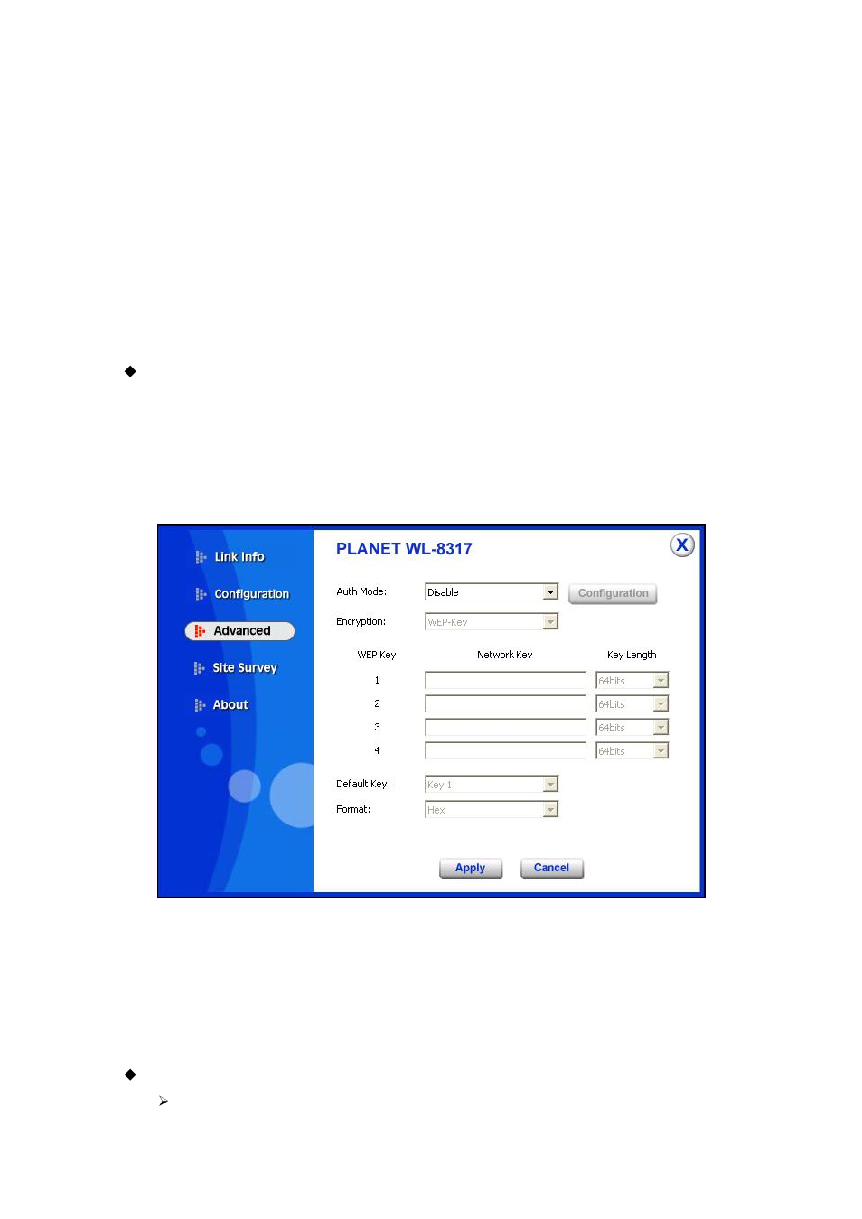 3 advanced | Planet Technology 802.11g Wireless PCI Adapter WL-8317 User Manual | Page 14 / 19