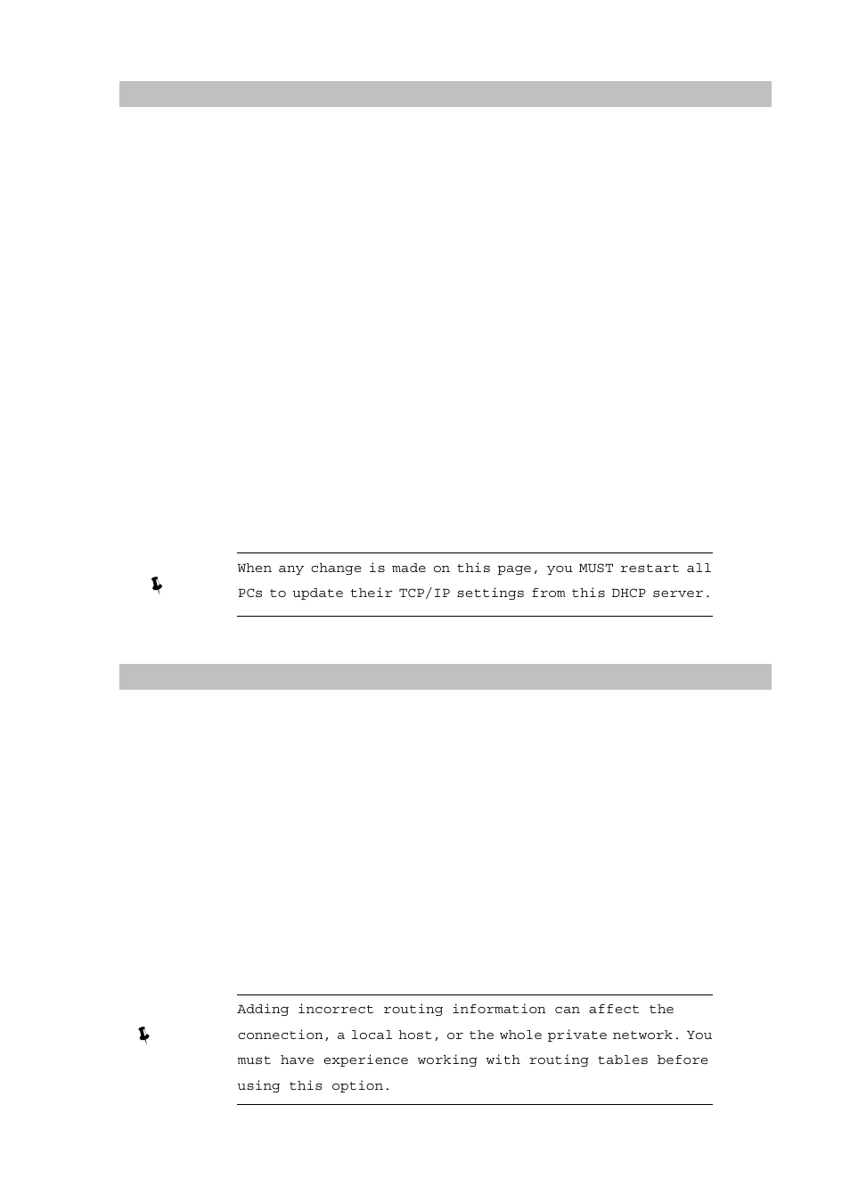 Dhcp server setting, Static routing | Planet Technology VIP-280 User Manual | Page 33 / 43