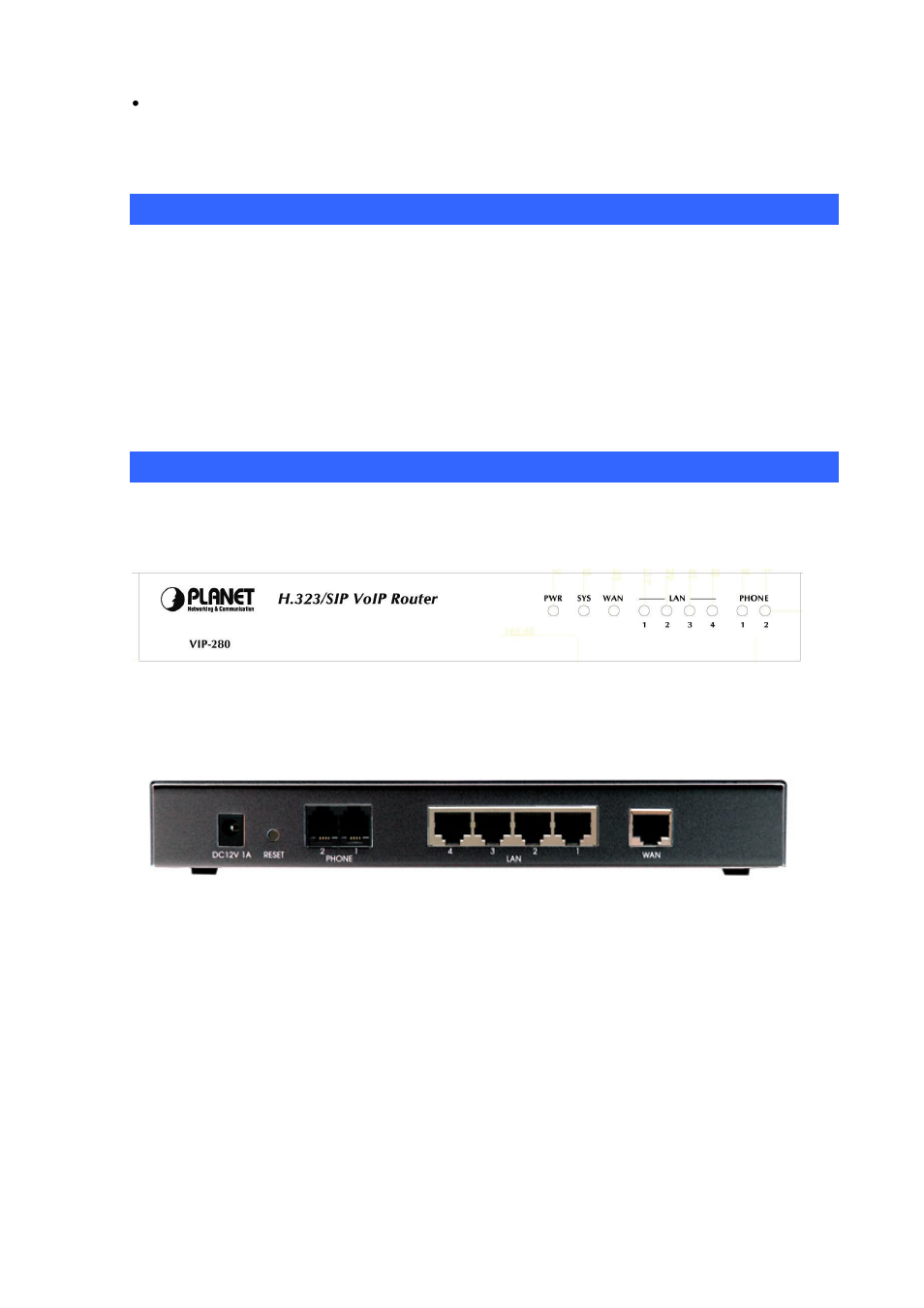 Package content, Physical details | Planet Technology VIP-280 User Manual | Page 7 / 43