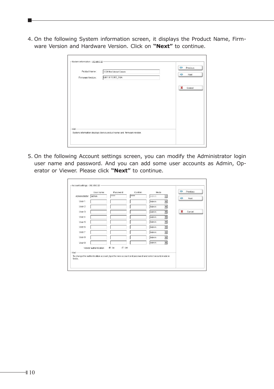 Planet Technology CCD Box PoE Internet Camera ICA-700 User Manual | Page 10 / 20