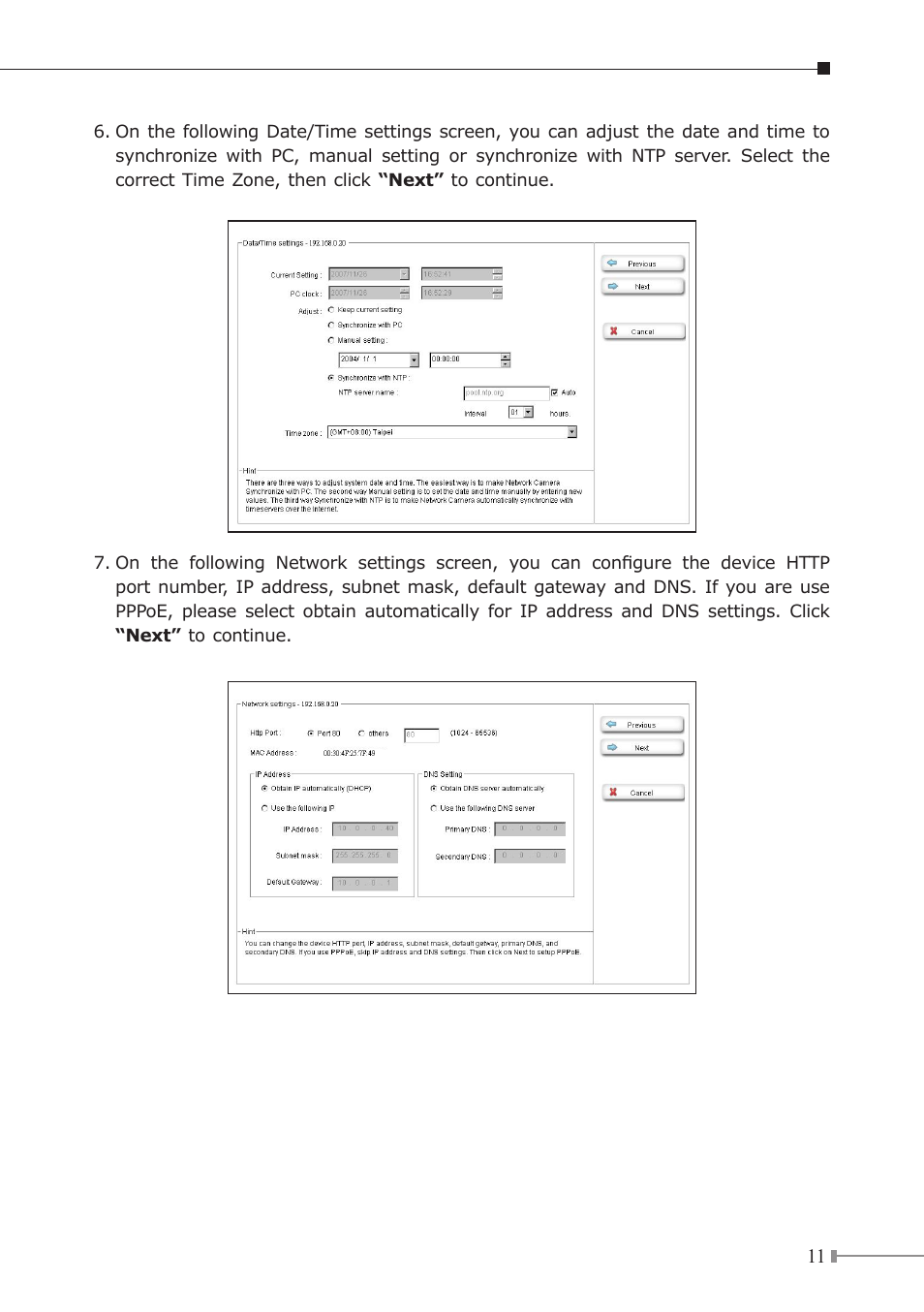 Planet Technology CCD Box PoE Internet Camera ICA-700 User Manual | Page 11 / 20