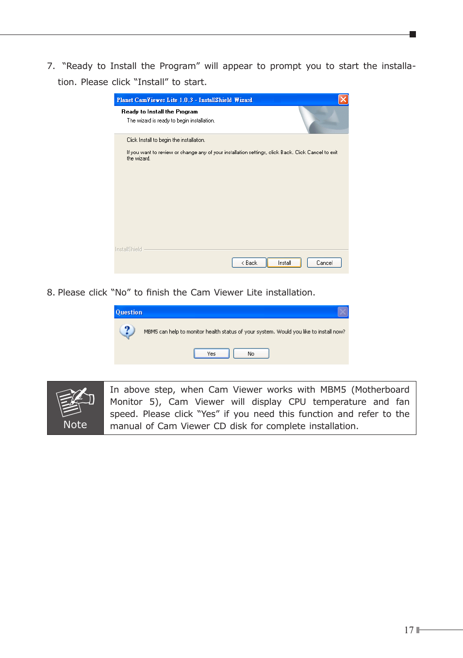 Planet Technology CCD Box PoE Internet Camera ICA-700 User Manual | Page 17 / 20