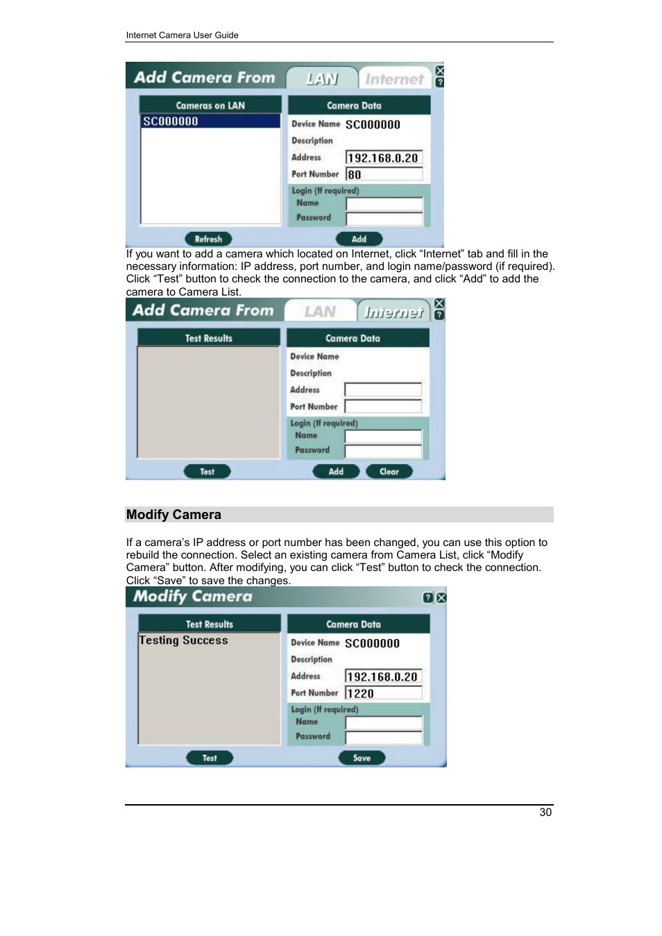 Modify camera | Planet Technology ICA-101 User Manual | Page 33 / 39