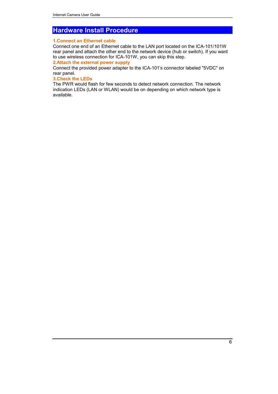 Hardware install procedure | Planet Technology ICA-101 User Manual | Page 9 / 39