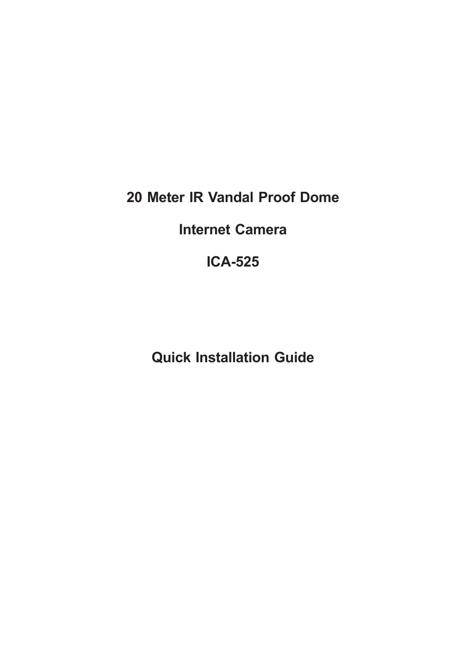 Planet Technology ICA-525 User Manual | 20 pages