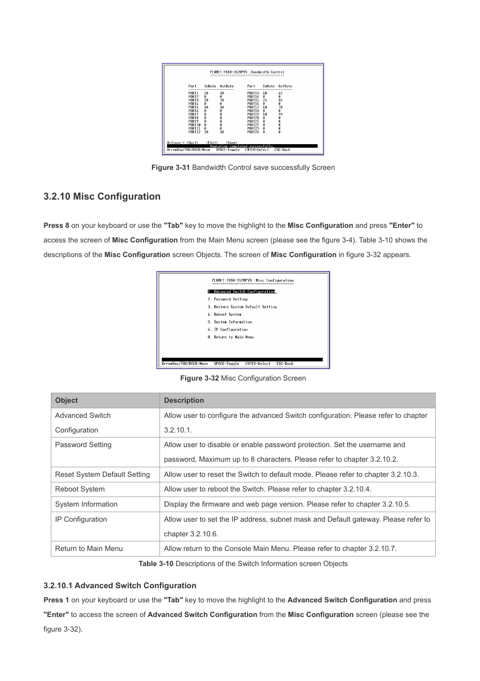 10 misc configuration | Planet Technology FGSW-2620PVS User Manual | Page 26 / 56