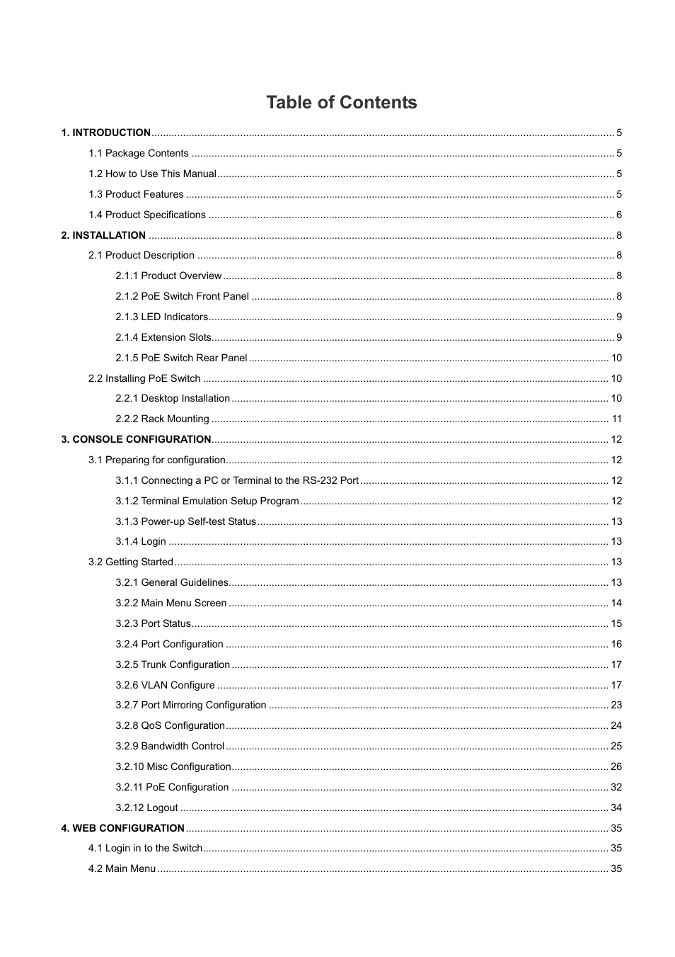 Planet Technology FGSW-2620PVS User Manual | Page 3 / 56