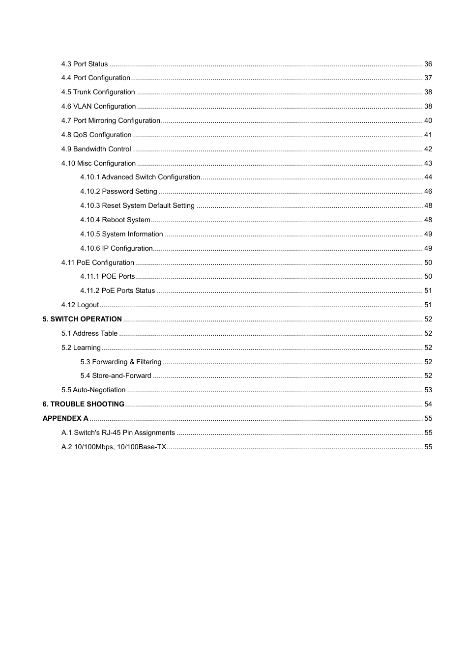 Planet Technology FGSW-2620PVS User Manual | Page 4 / 56