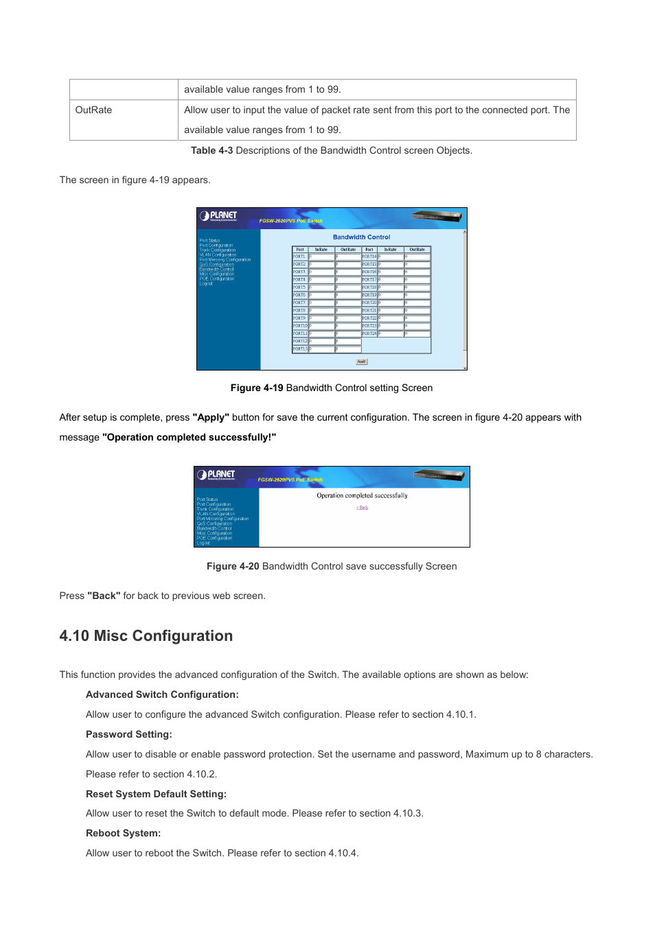 10 misc configuration | Planet Technology FGSW-2620PVS User Manual | Page 43 / 56