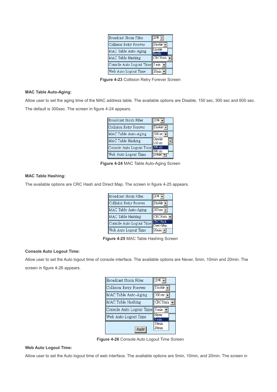 Planet Technology FGSW-2620PVS User Manual | Page 45 / 56