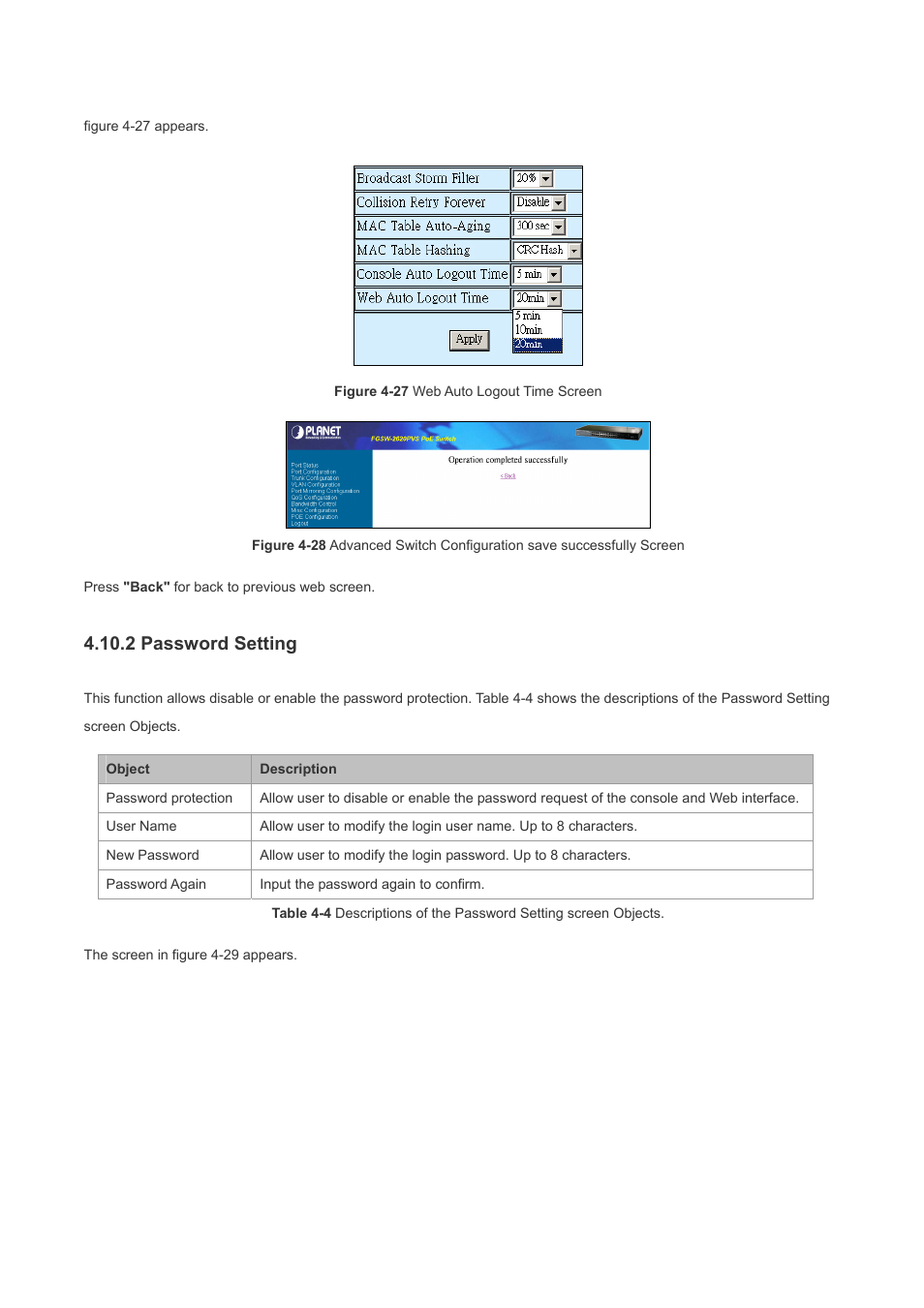 2 password setting | Planet Technology FGSW-2620PVS User Manual | Page 46 / 56