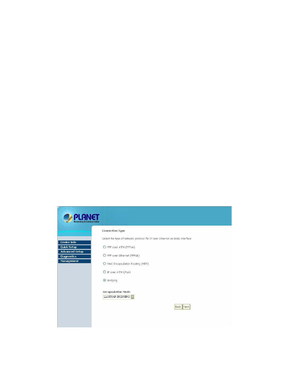 1 quick setup | Planet Technology ADSL 2/2+ Router with USB Port ADE-3410v2 User Manual | Page 15 / 62