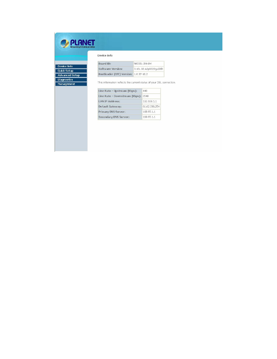 2 wan | Planet Technology ADSL 2/2+ Router with USB Port ADE-3410v2 User Manual | Page 20 / 62