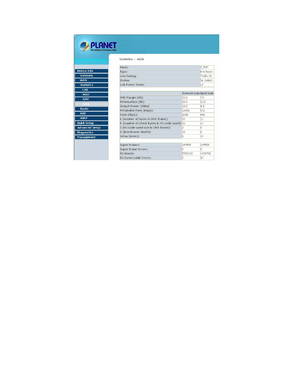 7 route | Planet Technology ADSL 2/2+ Router with USB Port ADE-3410v2 User Manual | Page 23 / 62