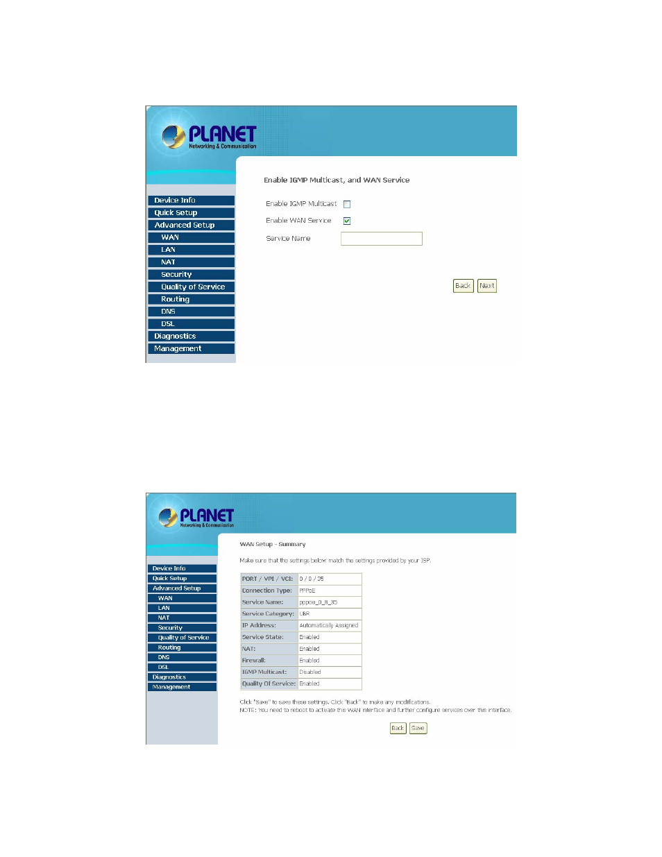 Planet Technology ADSL 2/2+ Router with USB Port ADE-3410v2 User Manual | Page 28 / 62