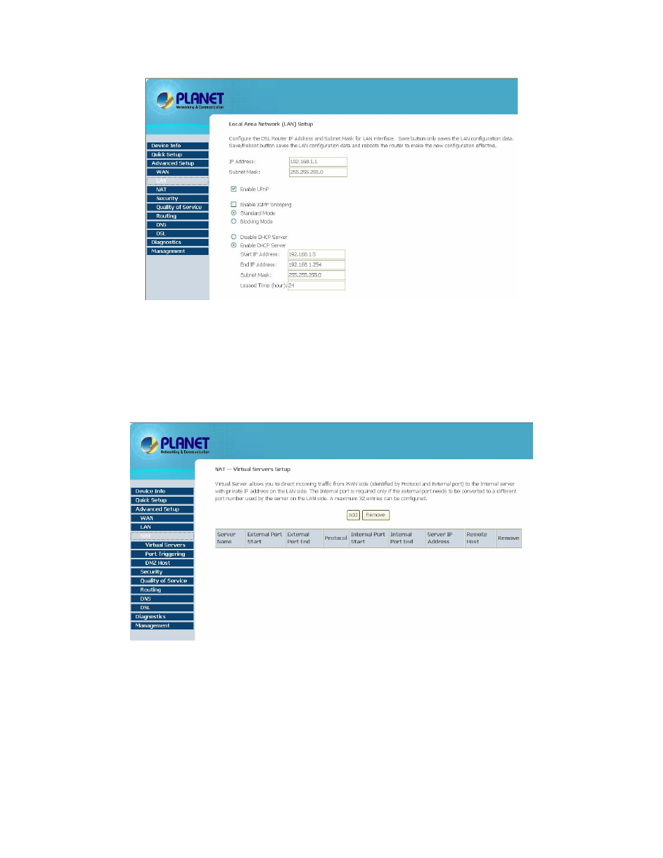 3 nat | Planet Technology ADSL 2/2+ Router with USB Port ADE-3410v2 User Manual | Page 37 / 62