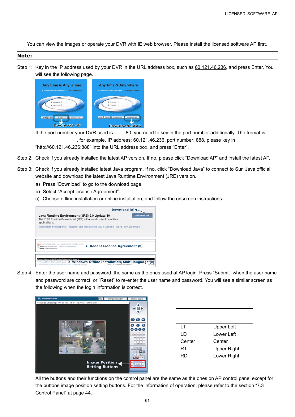 6 operation via ie browser | Planet Technology DVR-860 User Manual | Page 67 / 79