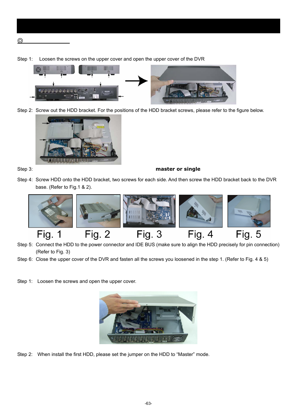 Appendix 1 install hdd | Planet Technology DVR-860 User Manual | Page 69 / 79