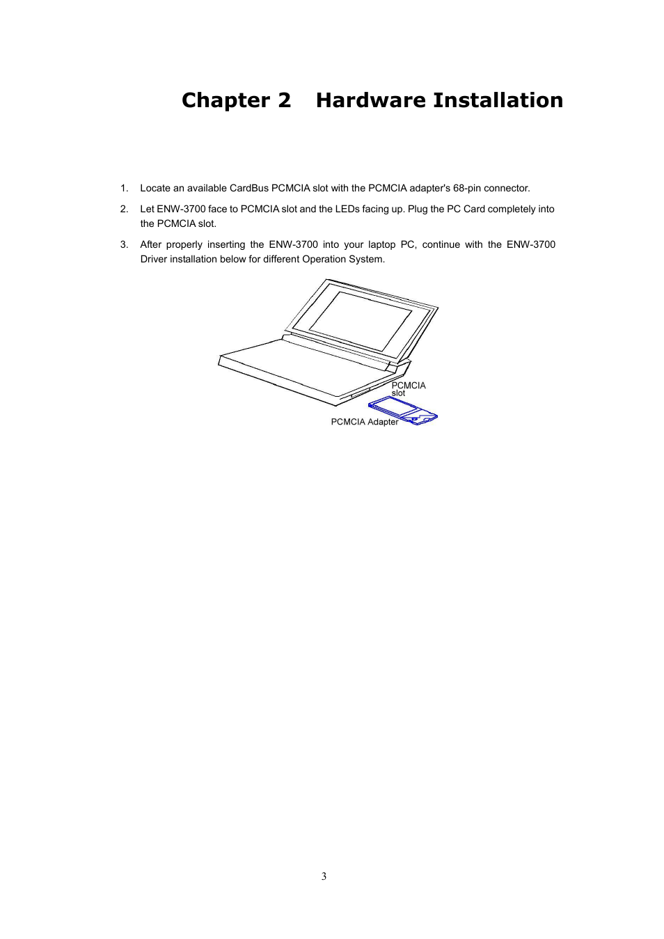 Chapter 2 hardware installation | Planet Technology ENW-3700 User Manual | Page 6 / 16