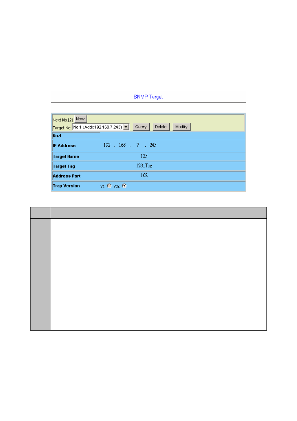 2 snmp target | Planet Technology IDL-2402 User Manual | Page 169 / 375