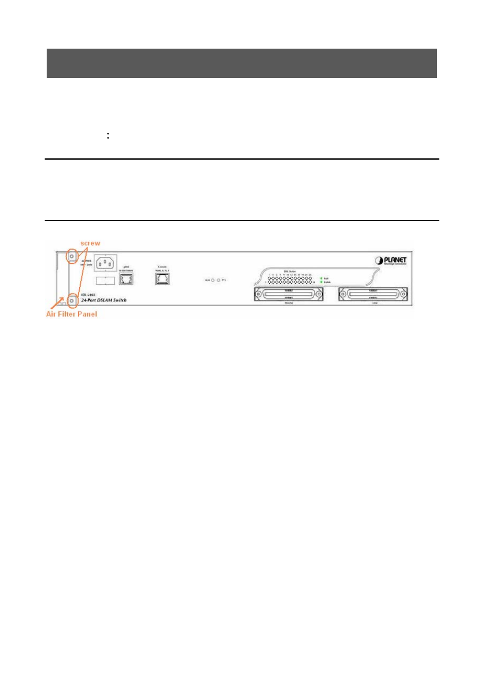 Appendix c cleaning the air filter | Planet Technology IDL-2402 User Manual | Page 370 / 375