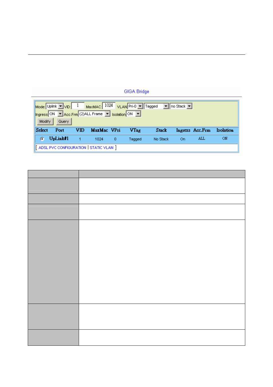 3 bridge, 1 interface setup, 1 giga bridge | Planet Technology IDL-2402 User Manual | Page 84 / 375