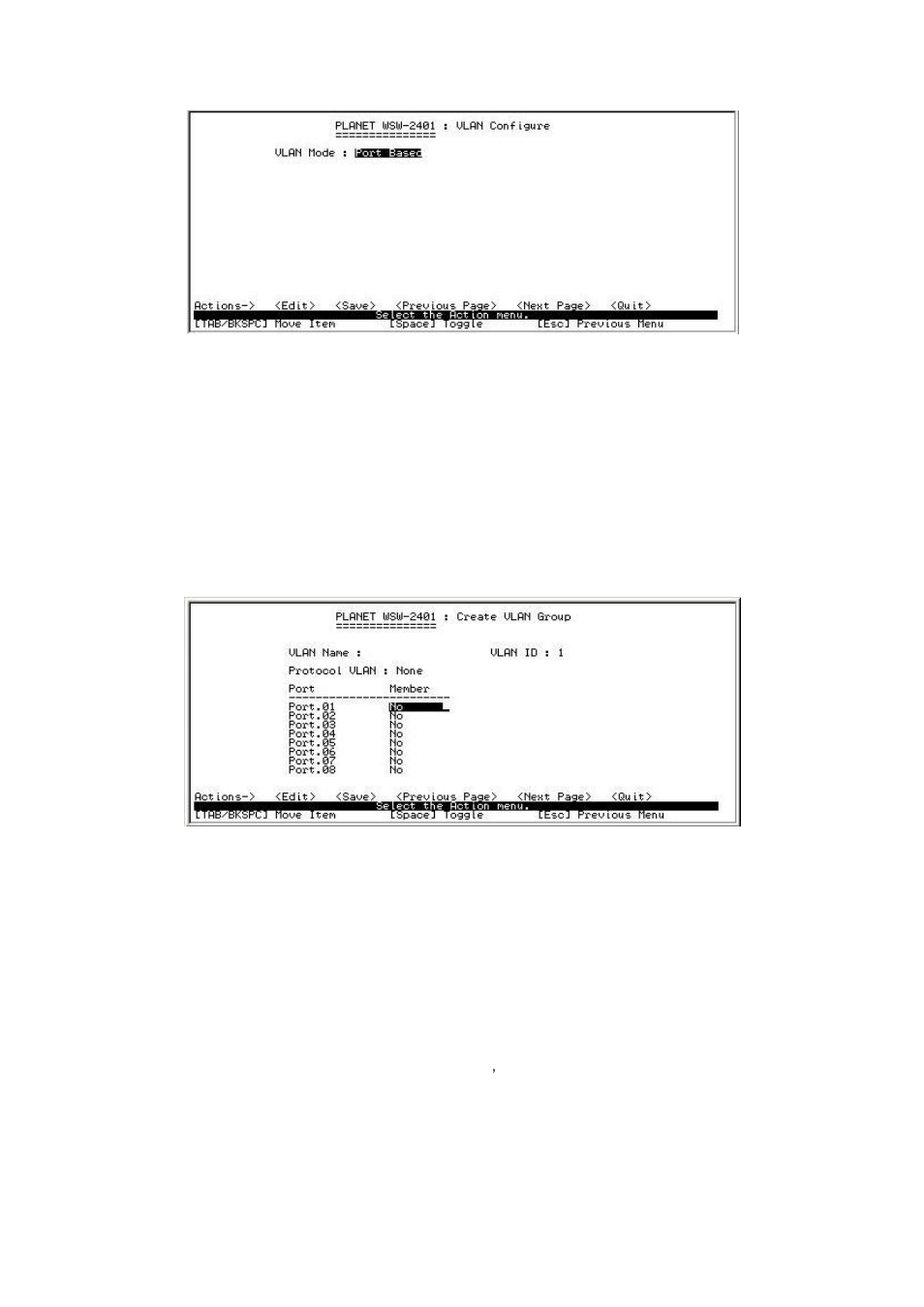 5-2 create vlan group, 5-3 edit/delete vlan group | Planet Technology WSW-2401 User Manual | Page 21 / 78