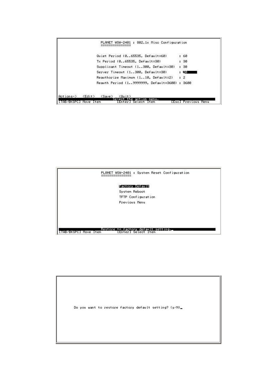 7 system reset configuration | Planet Technology WSW-2401 User Manual | Page 33 / 78