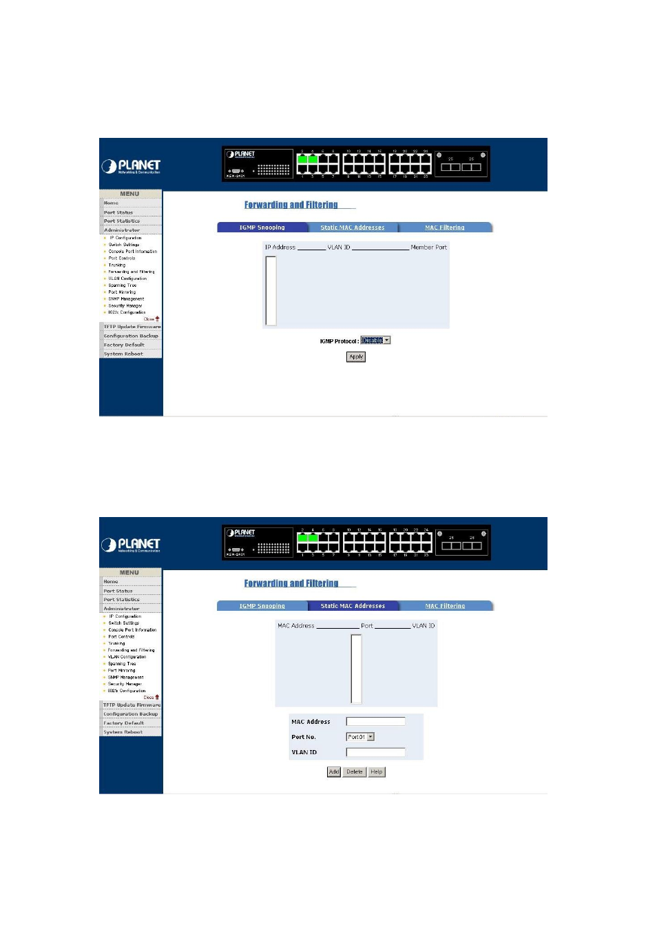 Planet Technology WSW-2401 User Manual | Page 46 / 78