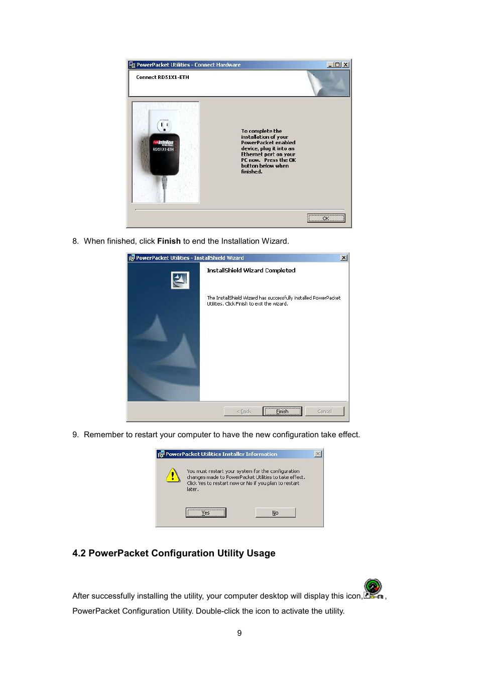 2 powerpacket configuration utility usage | Planet Technology PL-401E User Manual | Page 12 / 19