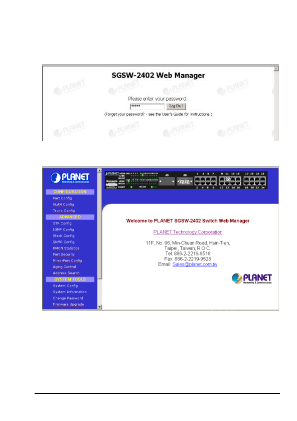 3 port config | Planet Technology SGSW-2402 User Manual | Page 13 / 63