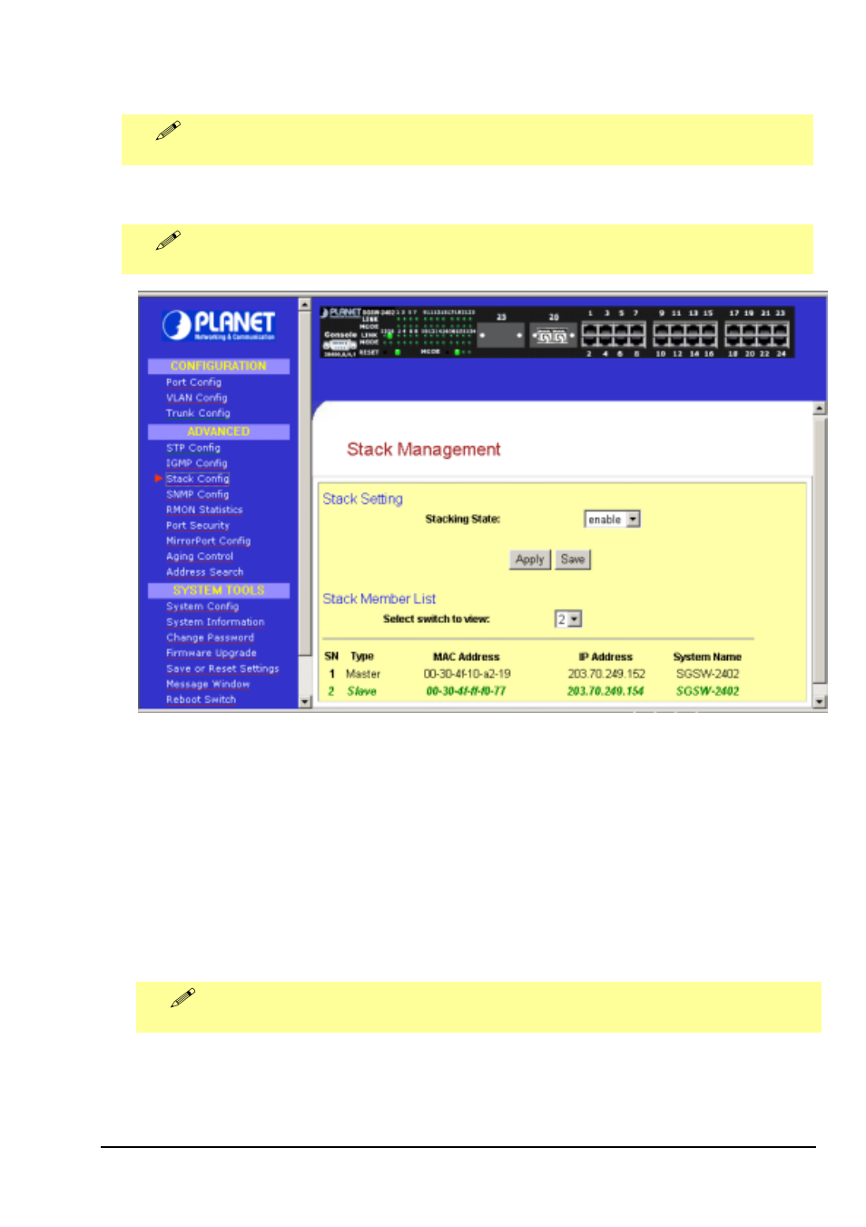 10 snmp | Planet Technology SGSW-2402 User Manual | Page 22 / 63