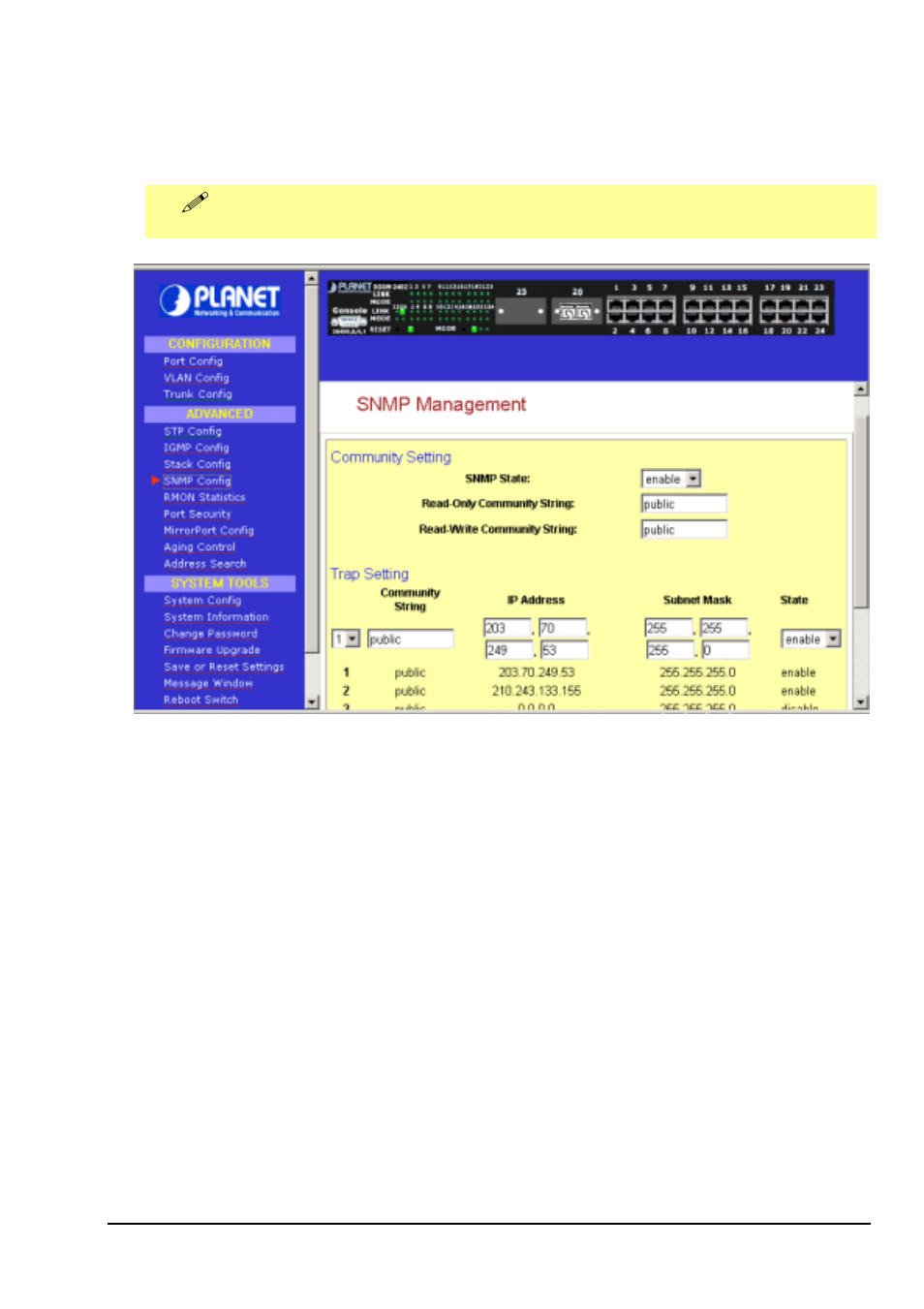 11 rmon statistics | Planet Technology SGSW-2402 User Manual | Page 23 / 63