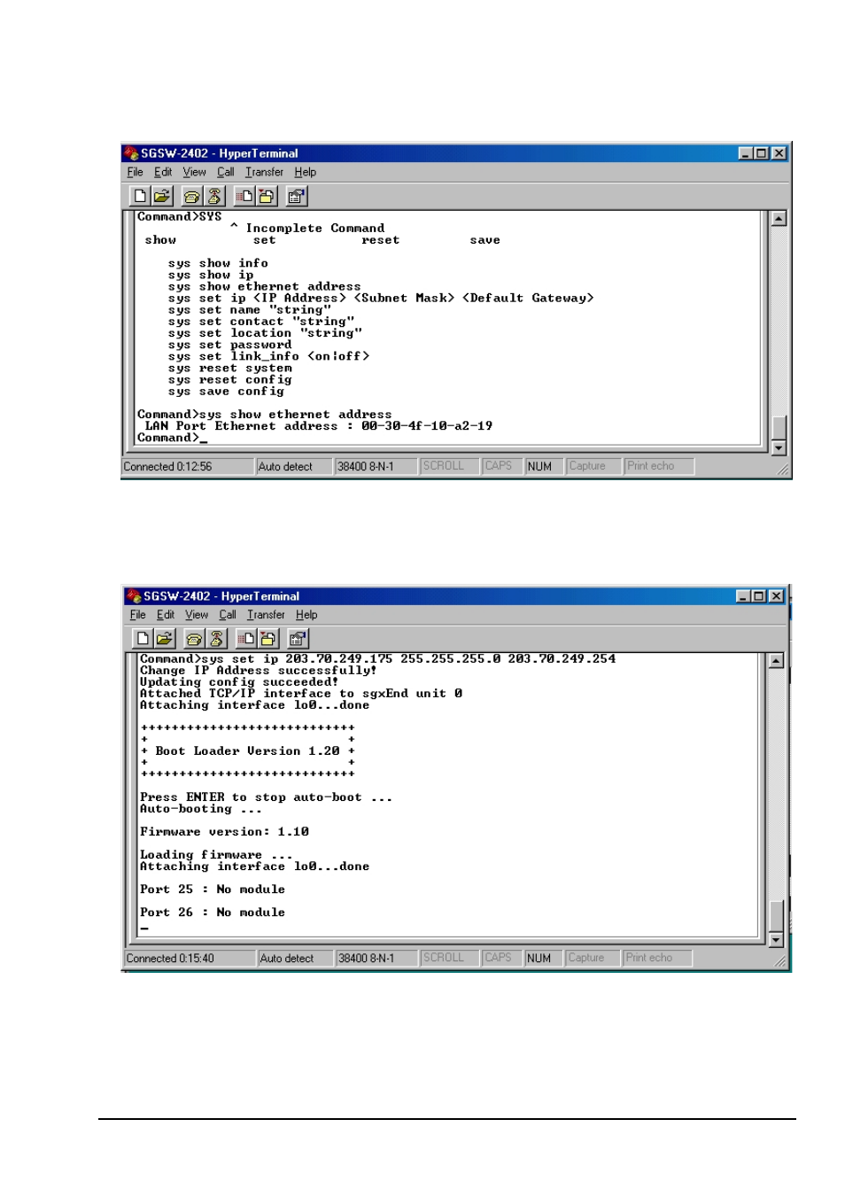 Sys show ethernet address | Planet Technology SGSW-2402 User Manual | Page 49 / 63