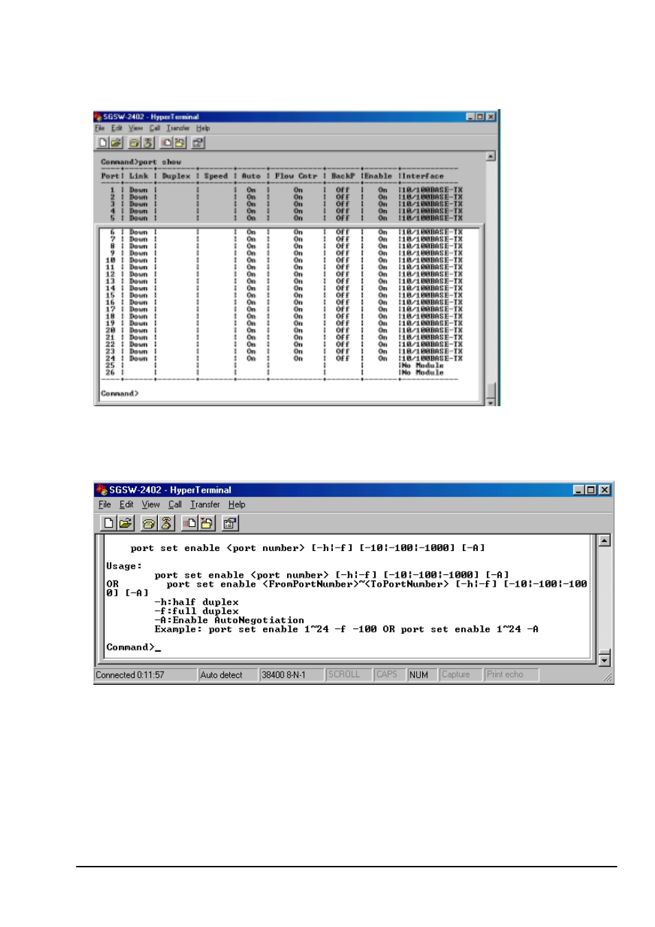 Port show | Planet Technology SGSW-2402 User Manual | Page 55 / 63