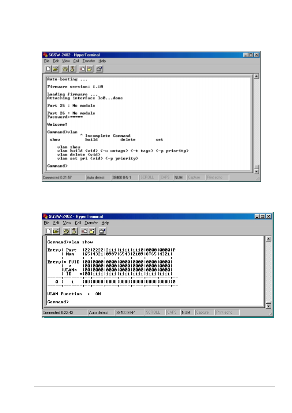 Vlan--vlan management commands, Vlan show | Planet Technology SGSW-2402 User Manual | Page 58 / 63