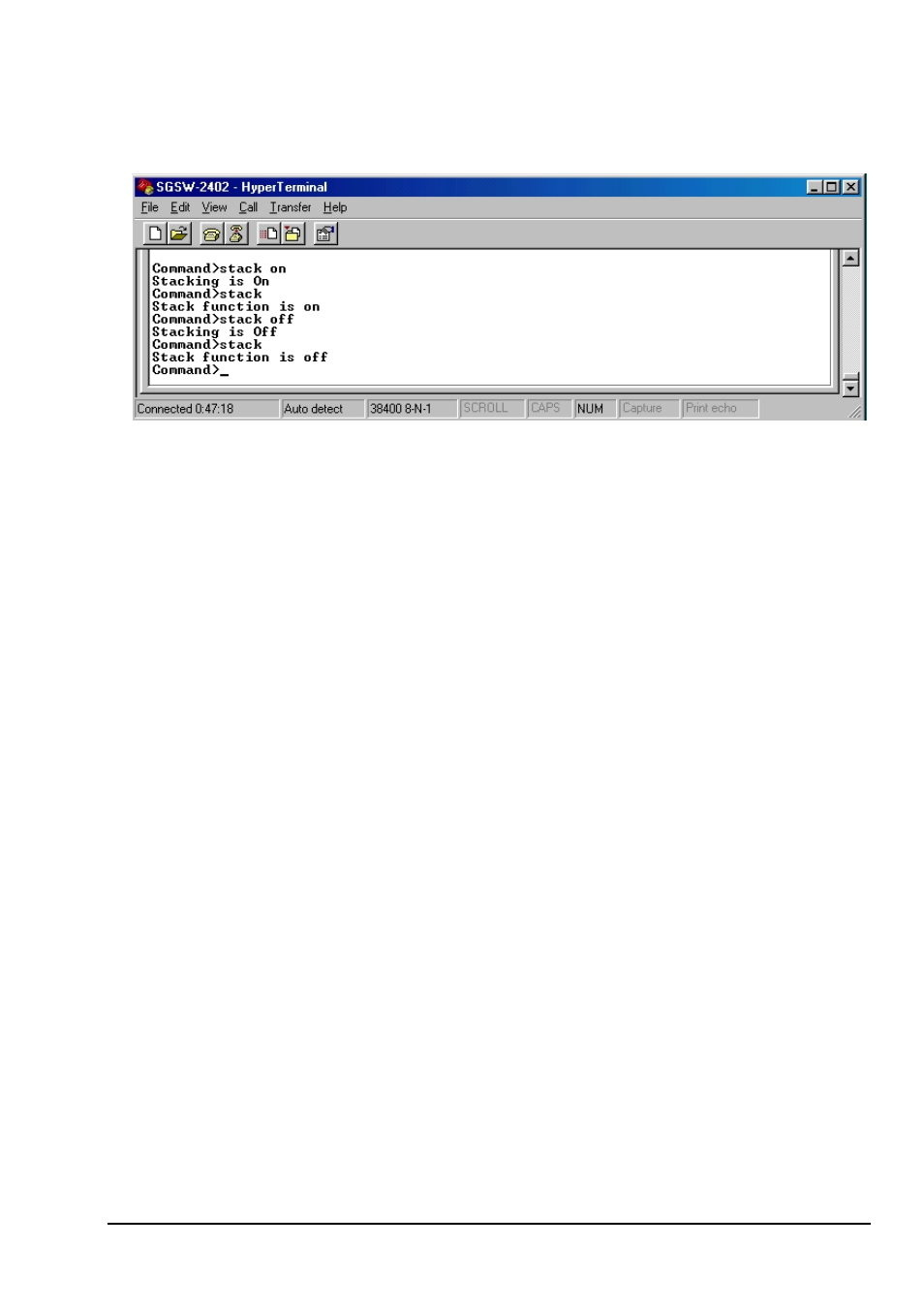 Stack--stack management commands | Planet Technology SGSW-2402 User Manual | Page 62 / 63