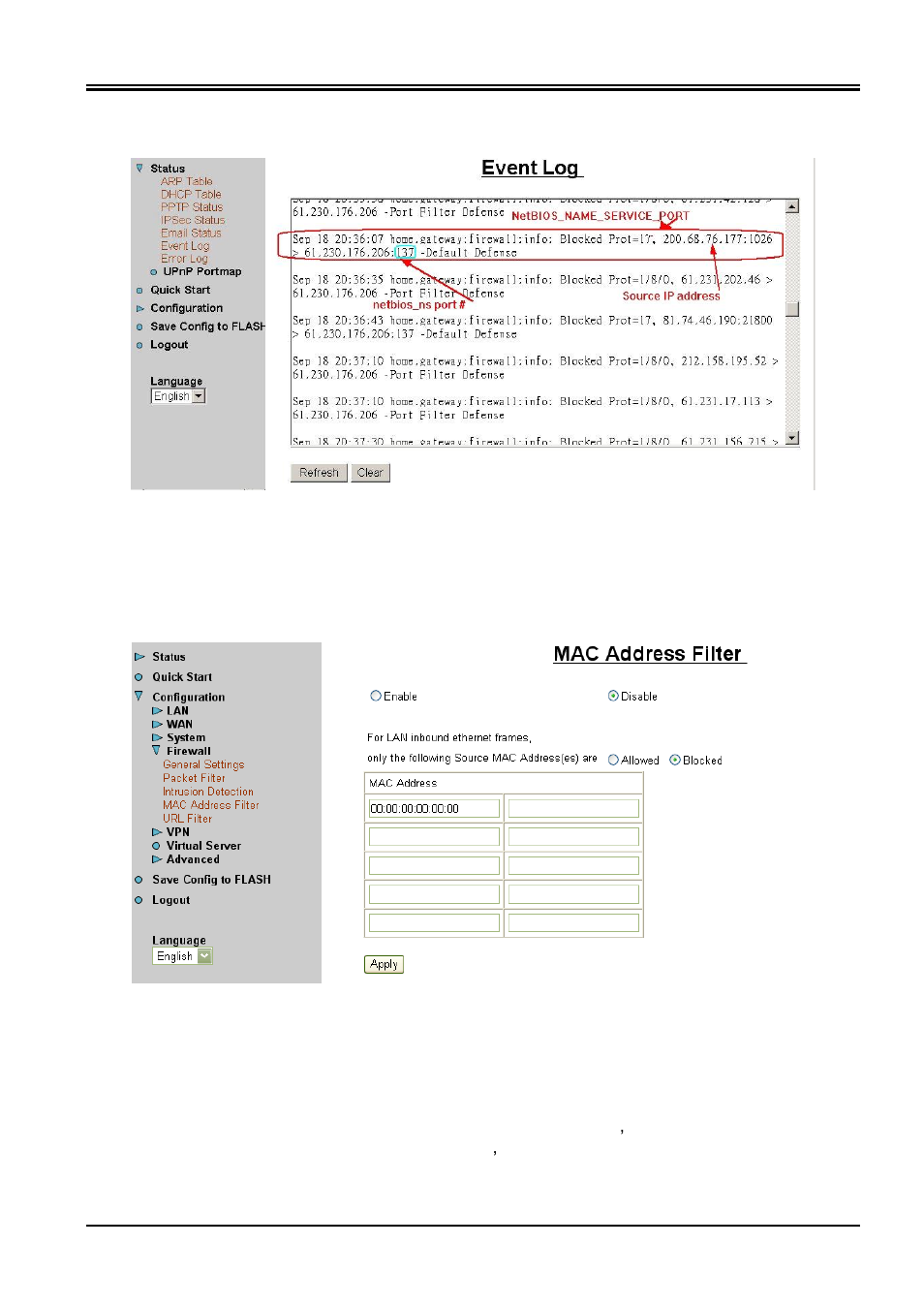 4 mac address filter | Planet Technology ADSL VPN/Firewall Router ADW-4200 User Manual | Page 48 / 80