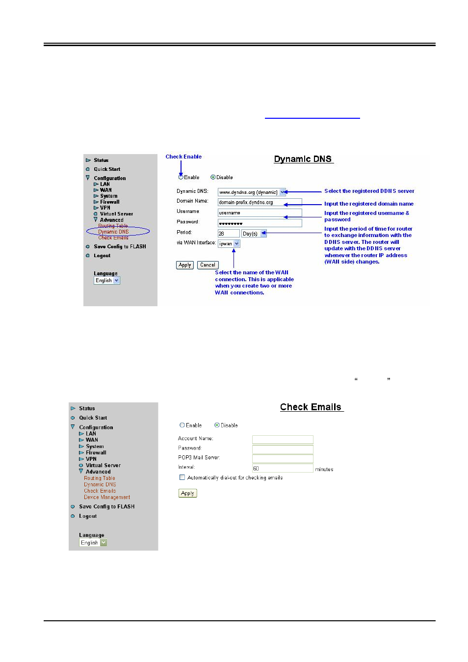 3 checking emails | Planet Technology ADSL VPN/Firewall Router ADW-4200 User Manual | Page 74 / 80