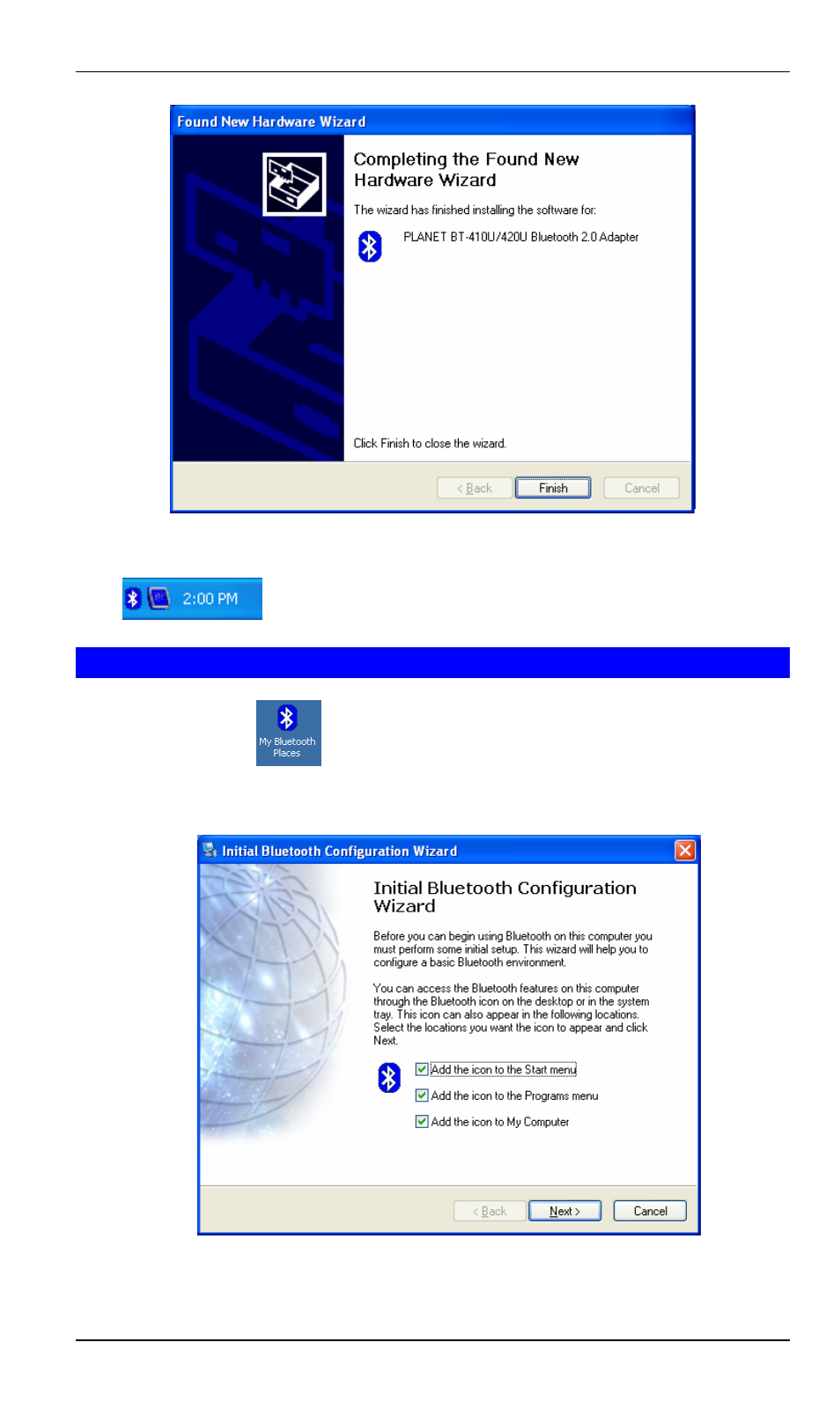 4 initial bluetooth configuration | Planet Technology BT-420U User Manual | Page 13 / 54