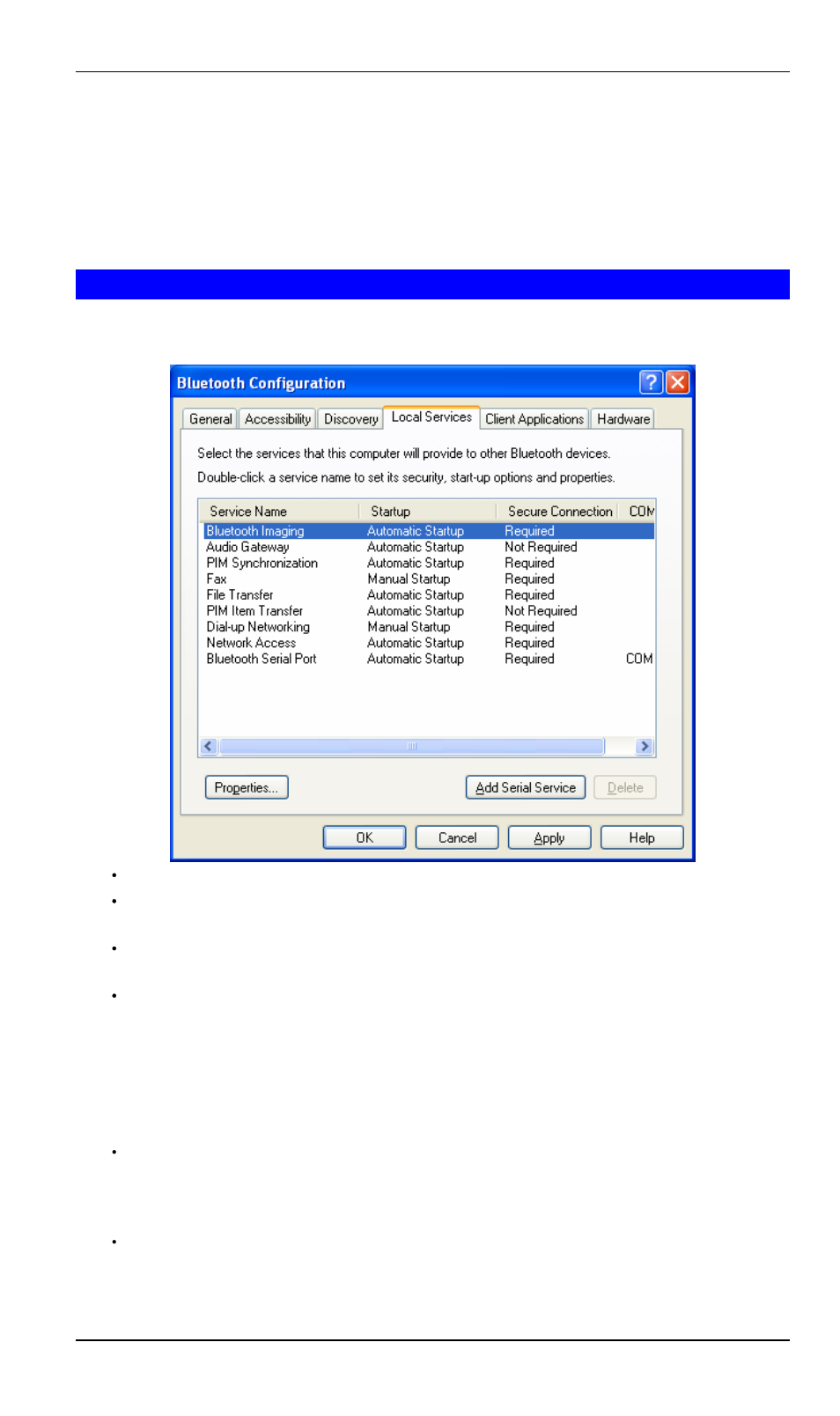 6 bluetooth services | Planet Technology BT-420U User Manual | Page 37 / 54