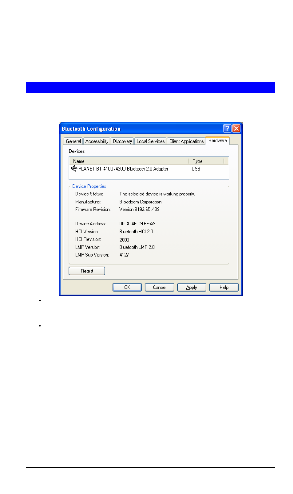 7 hardware settings | Planet Technology BT-420U User Manual | Page 45 / 54