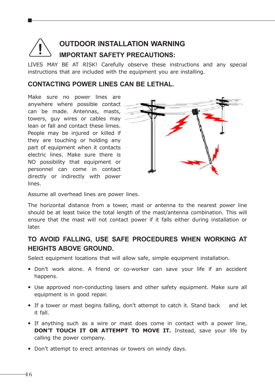 Outdoor installation warning | Planet Technology WAP-6200 User Manual | Page 6 / 8