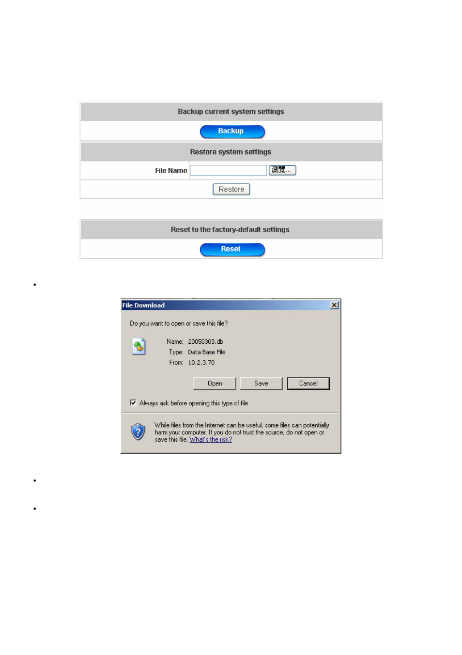 Backup/restore settings, Firmware upgrade, 2 backup/restore settings | 3 firmware upgrade | Planet Technology WLS-1280 User Manual | Page 112 / 152