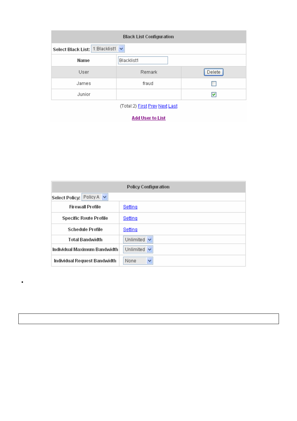 Policy configuration, 3 policy configuration | Planet Technology WLS-1280 User Manual | Page 63 / 152